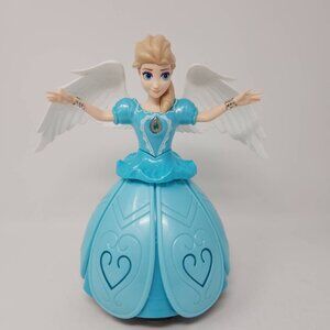 Blue Frozen Princess Doll Singing Dancing Spinning 9''